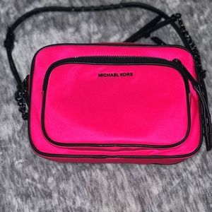 MICHAEL KORS Large Nylon Camera Bag Handbag PINK